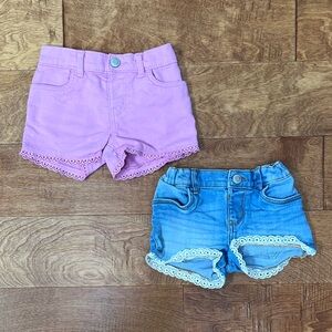 Toddler Girls OshKosh B’Gosh Shorts with Snaps - 3T - 2 included!! - Denim